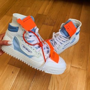 Off-White: Off court leather high top sneakers